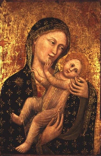 Madonna a dítě (panel) od Vitale da Bologna