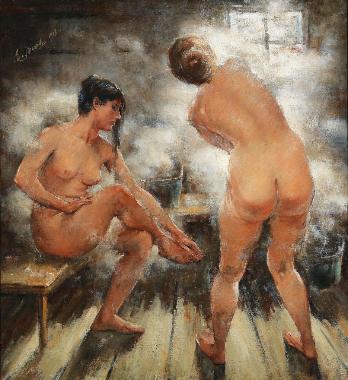 V ruské parní lázni, 1918. od Vitali Gavrilovich Tikhov