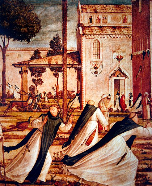 Detail sv. Jeronýma zkrocení lva, kolem 1501-09 od Vittore Carpaccio