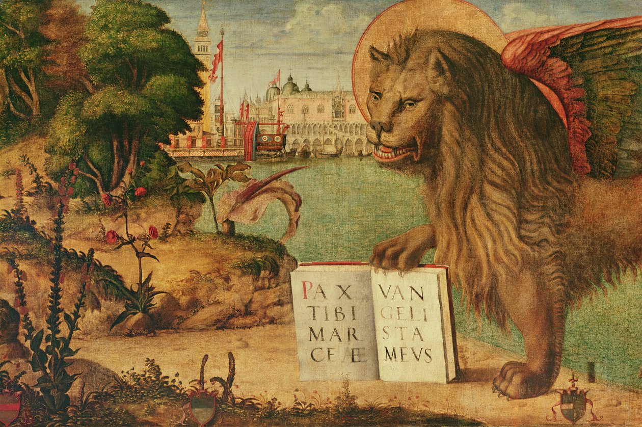 Detail lva svatého Marka, 1516 (detail 60402) od Vittore Carpaccio