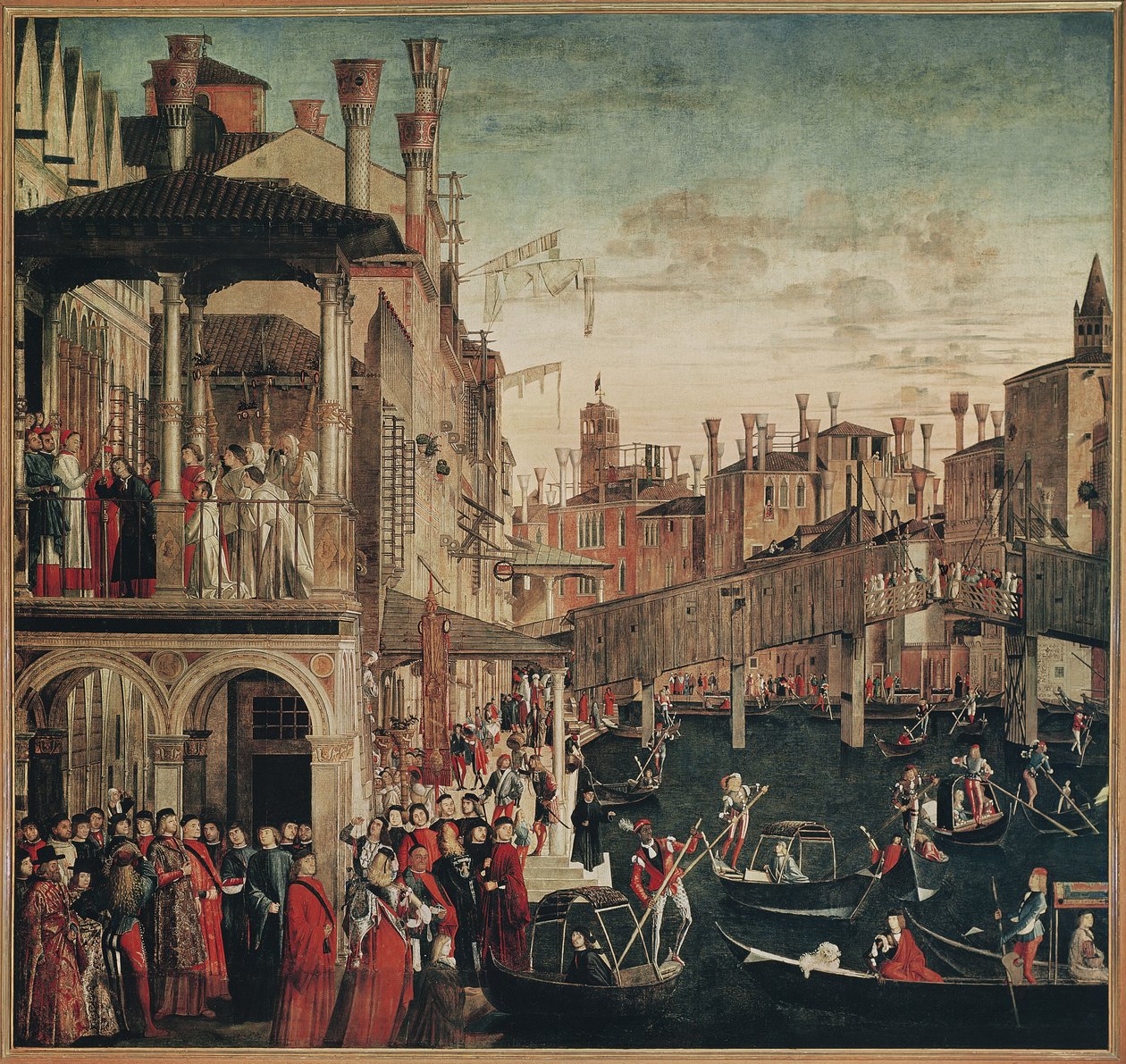 Zázrak s relikvií pravého kříže na mostě Rialto, 1494 (viz také 119437) od Vittore Carpaccio