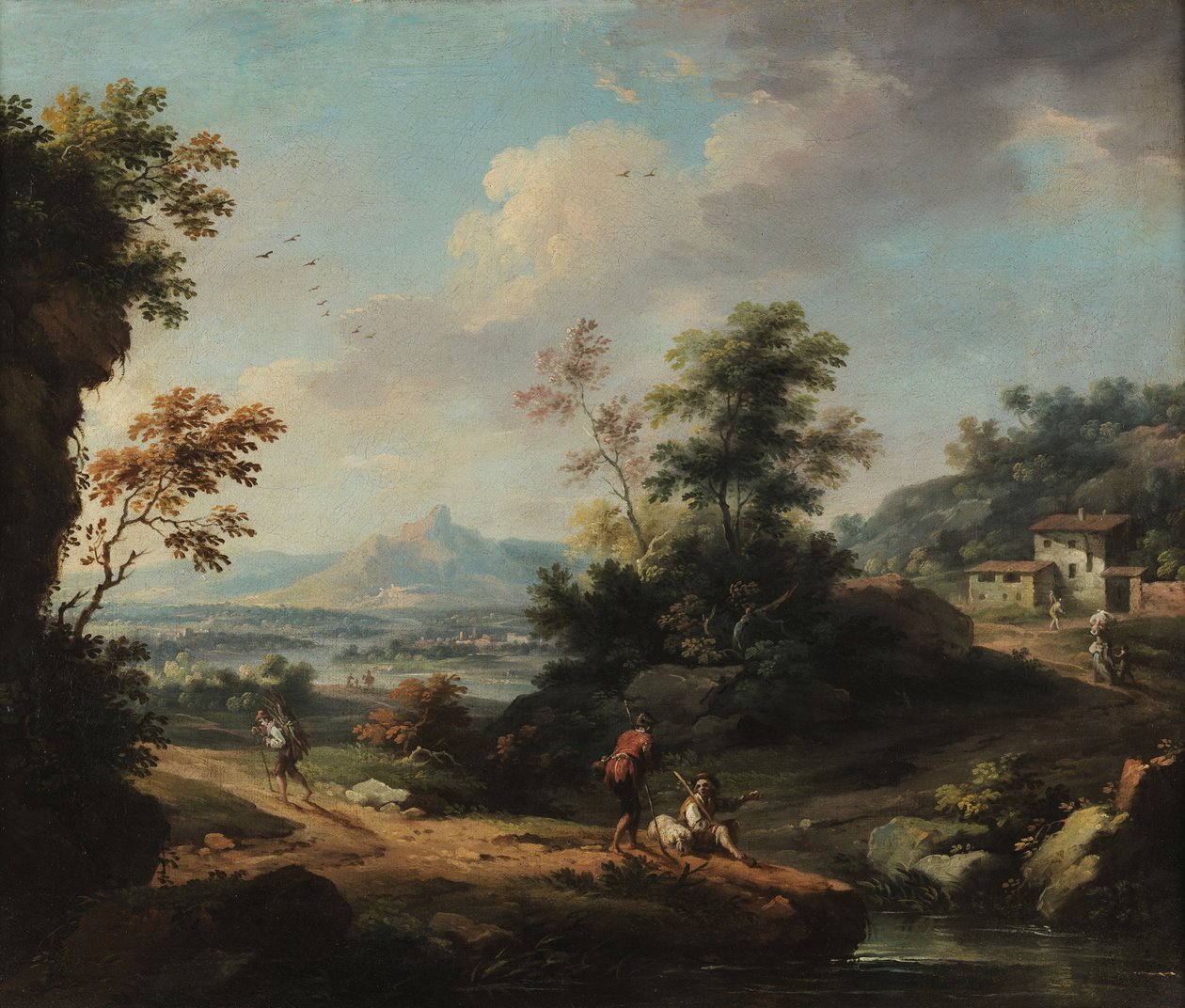 Krajina s postavami od Vittorio Amedeo Cignaroli