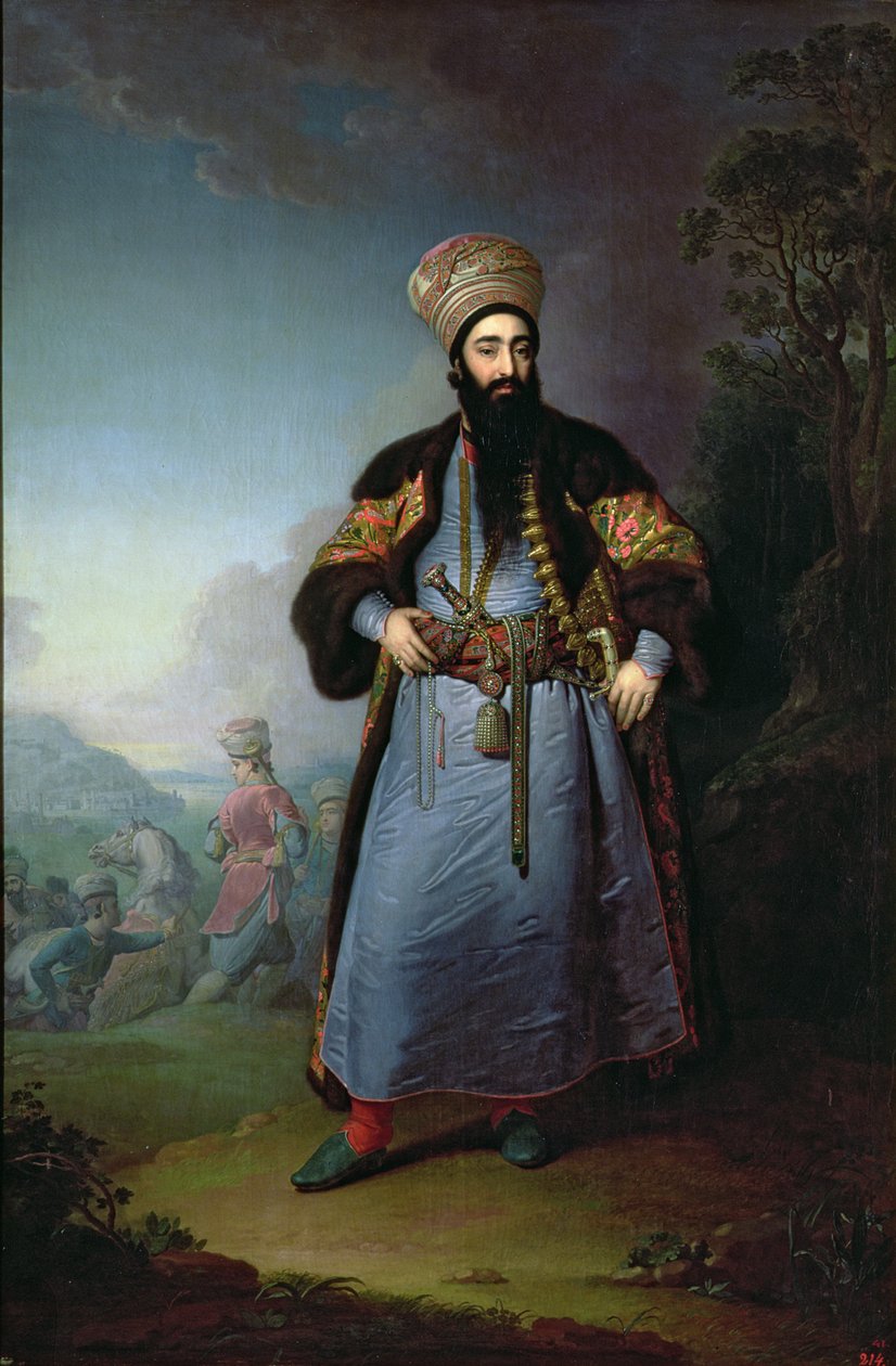 Portrét Murtazy-Kuli-chána (zemř. 1800), bratra perského šáha Agy-Mahomeda, 1796 od Vladimir Lukich Borovikovsky