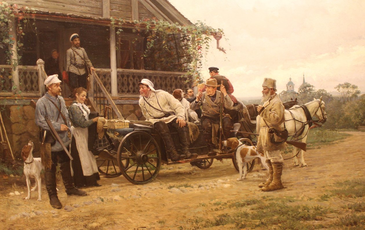 Odjezd na lov od Vladimir Egorovic Makovsky