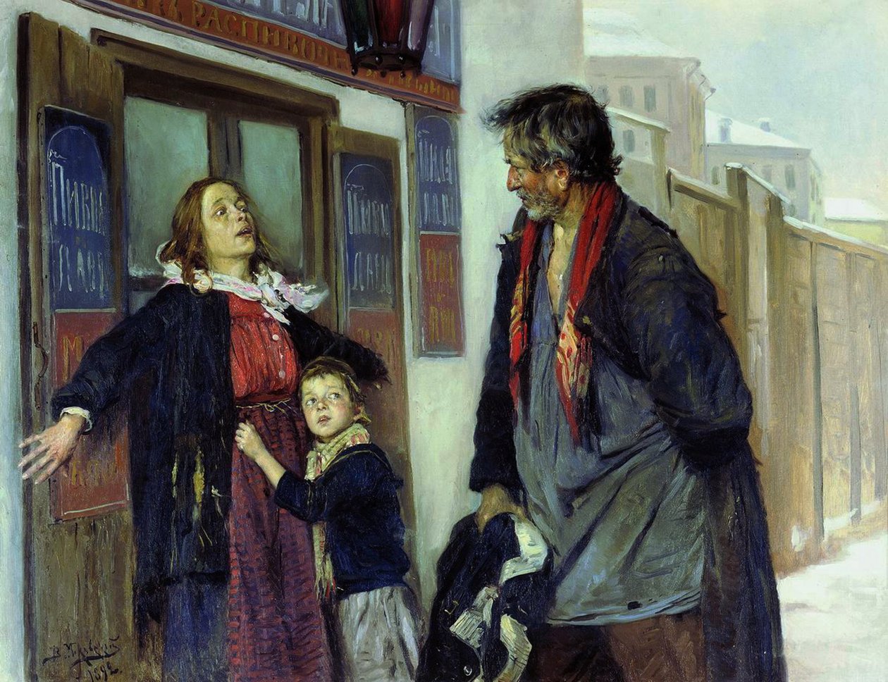 Nepustím dovnitř!, 1892 od Vladimir Egorovic Makovsky