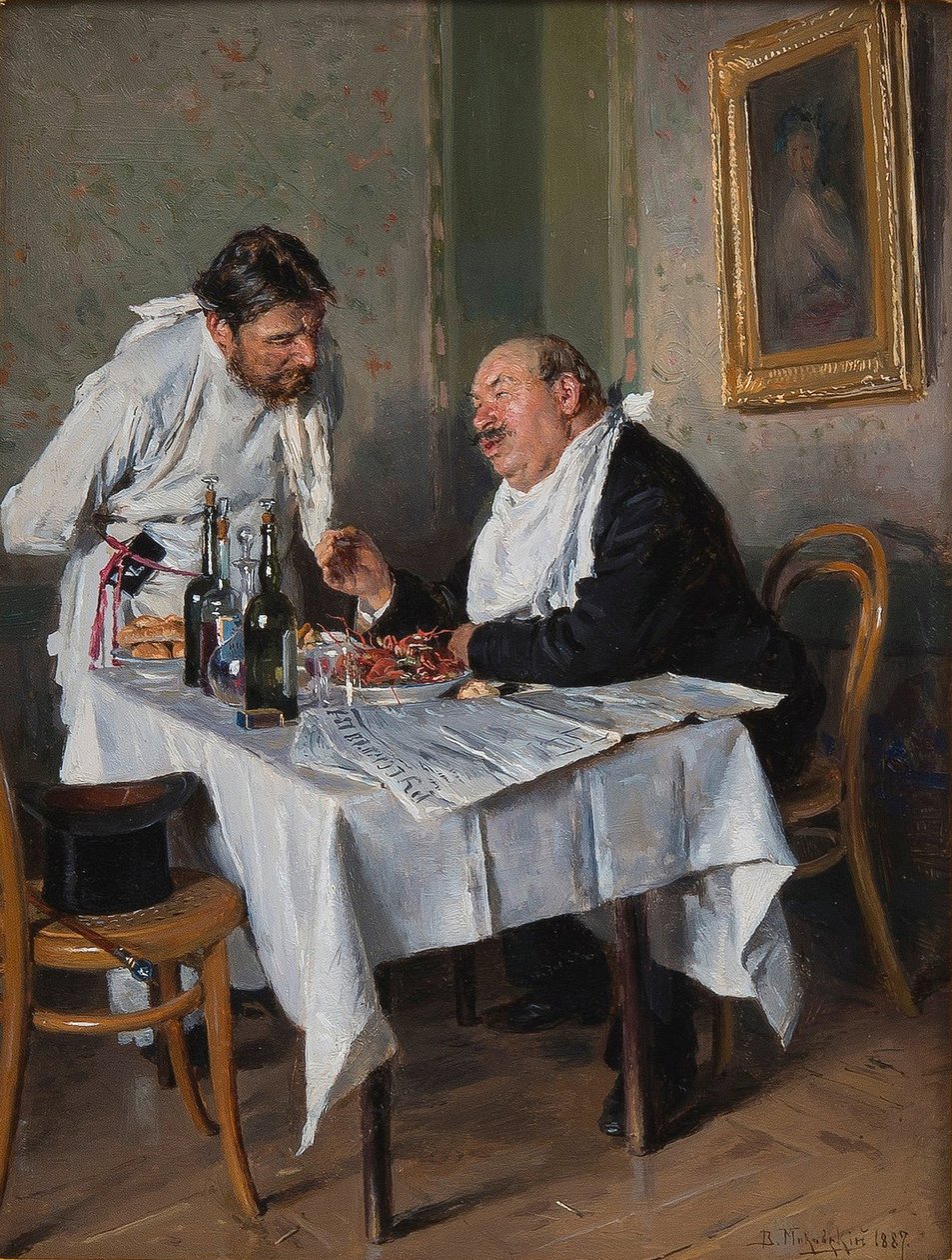 V restauraci, 1887 od Vladimir Egorovic Makovsky