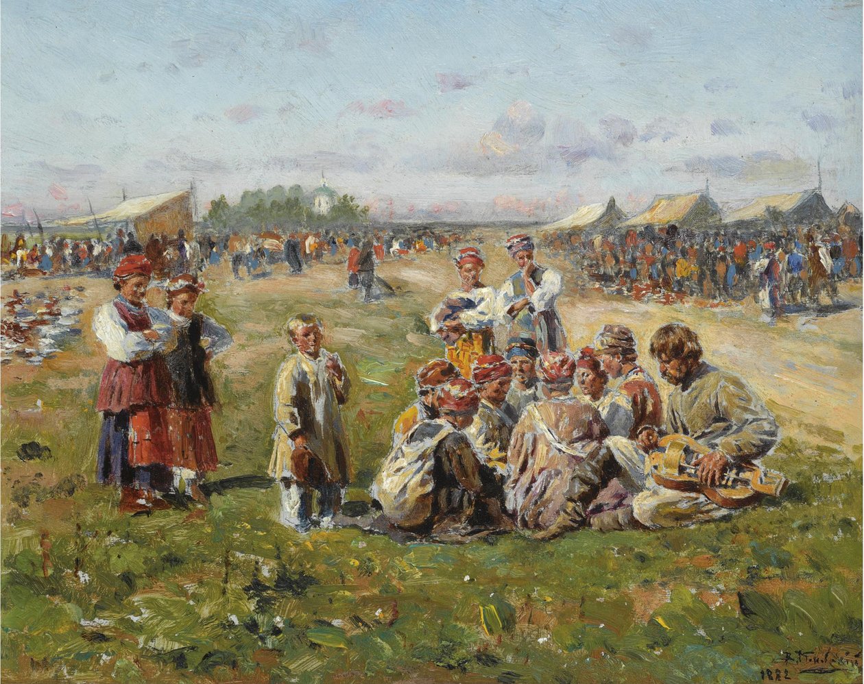 Vesnická pouť, 1882 od Vladimir Egorovic Makovsky