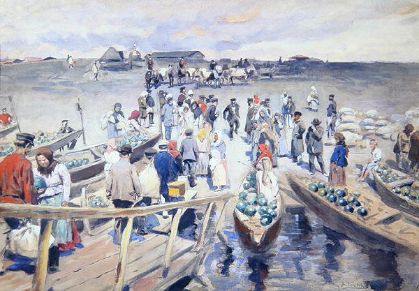 Přeprava vodních melounů od Vladimir Egorovic Makovsky