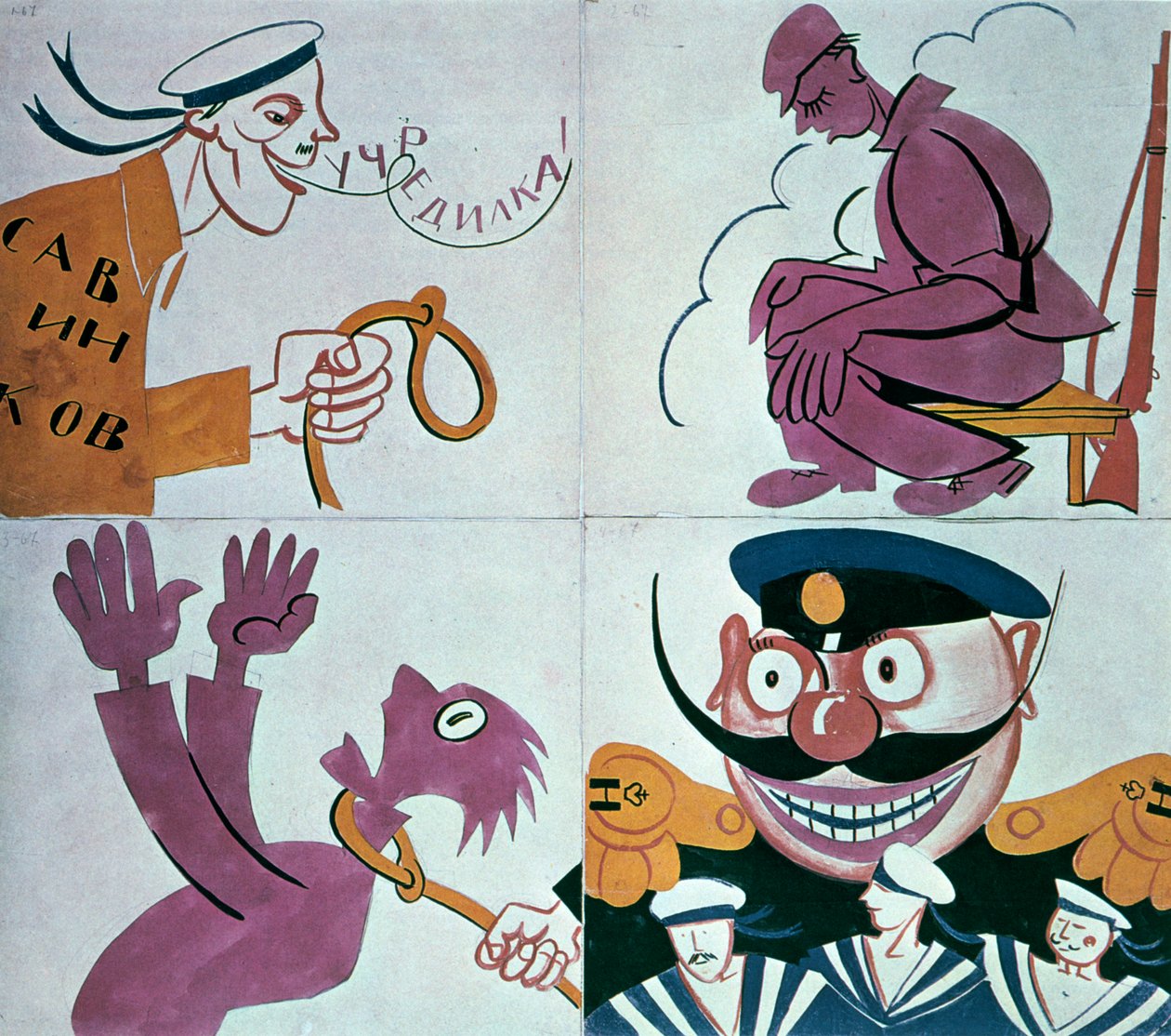 Karikatura proti Ústavodárnému shromáždění 1921. od Vladimir Mayakovsky