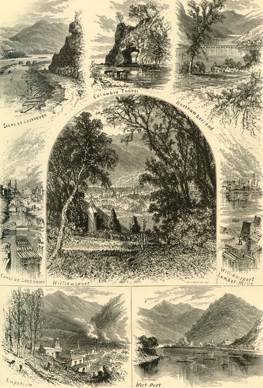 „Scény na Susquehanně“, 1874. od W.H. Morse