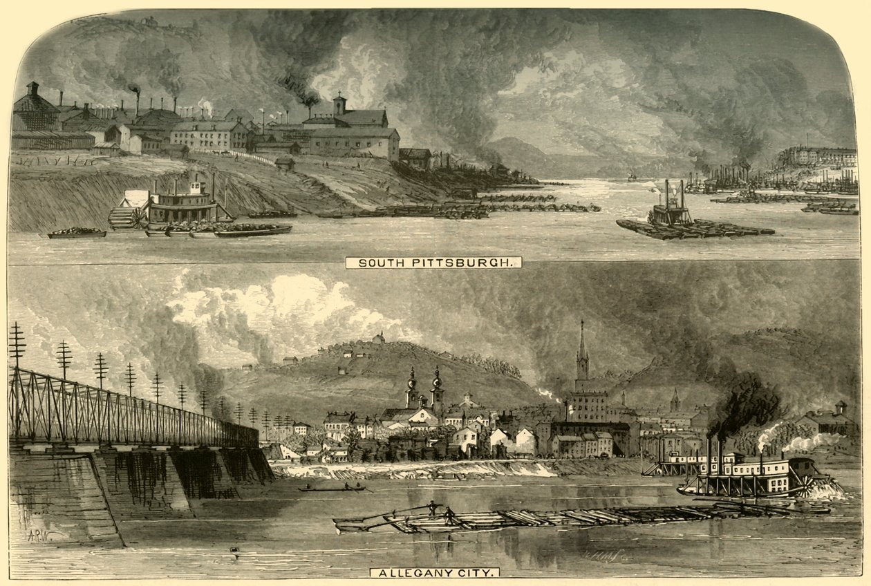 „South Pittsburg and Alleghany City“, 1874. od W.H. Morse