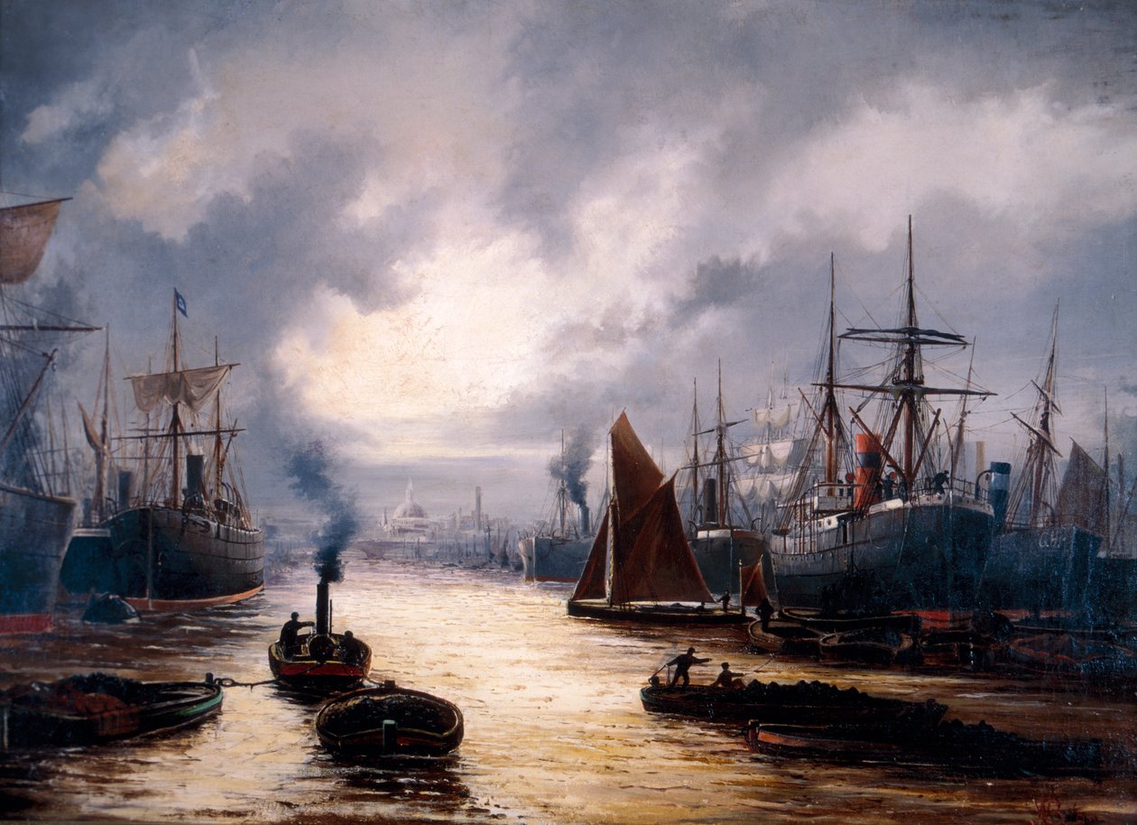 The Pool of London, 1892 od WJ Baker