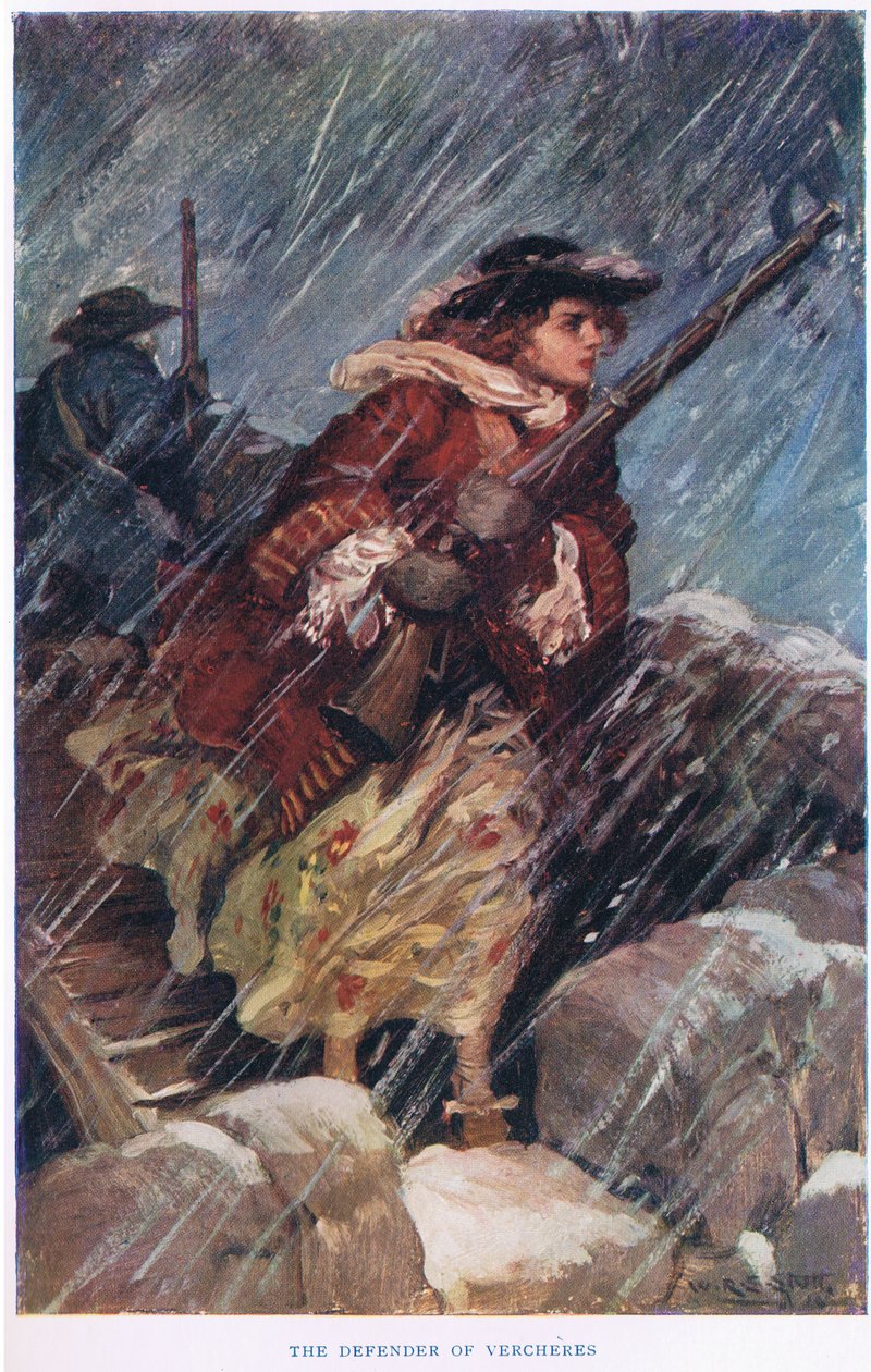 Obránce Vercheres, ilustrace z 