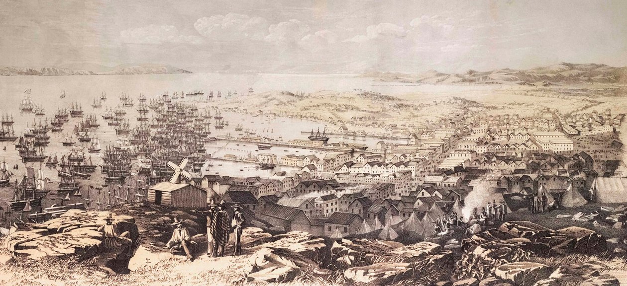 San Francisco v roce 1851. (tisk) od W. Boosey