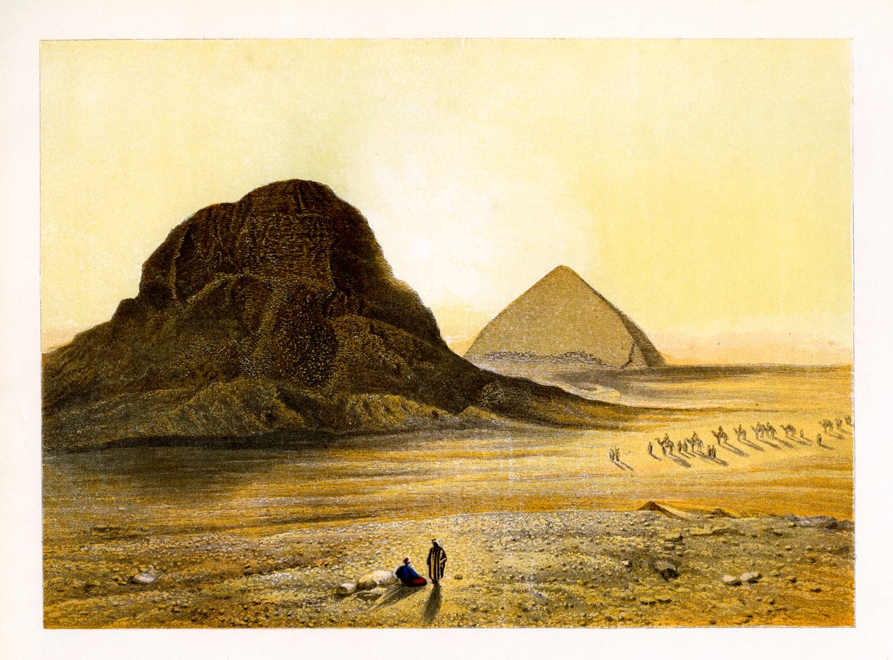 Cihlové pyramidy Dashur, Egypt, c1870. od W. Dickens