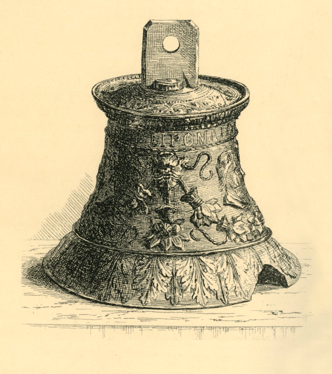 Bronzový ruční zvon, c1530-c1570, 1881. od W. E. Mackaness