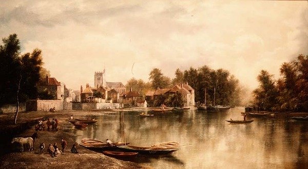 Pohled na Twickenham, jeden z dvojice od W. Howard