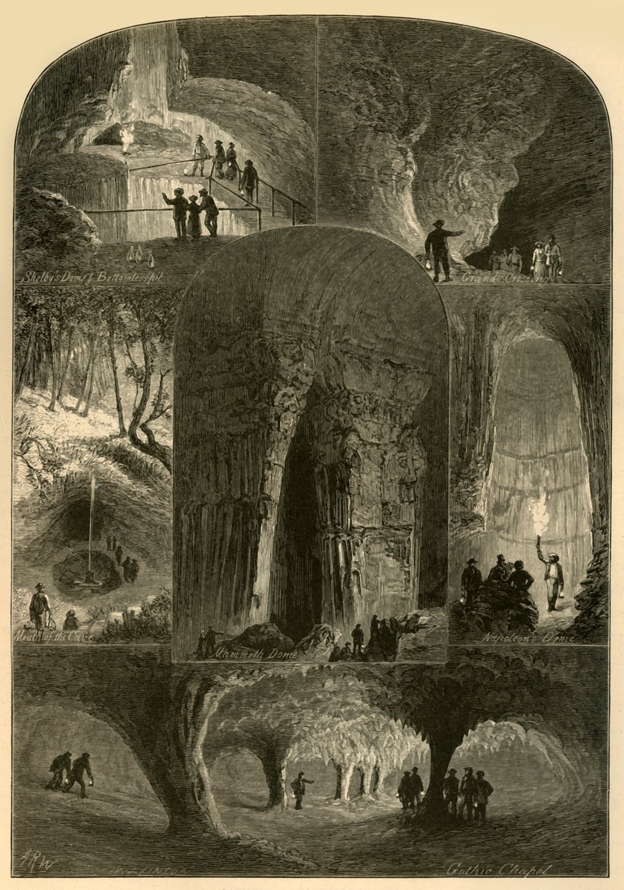 „Scény v mamutí jeskyni“, 1874. od W. J. Linton
