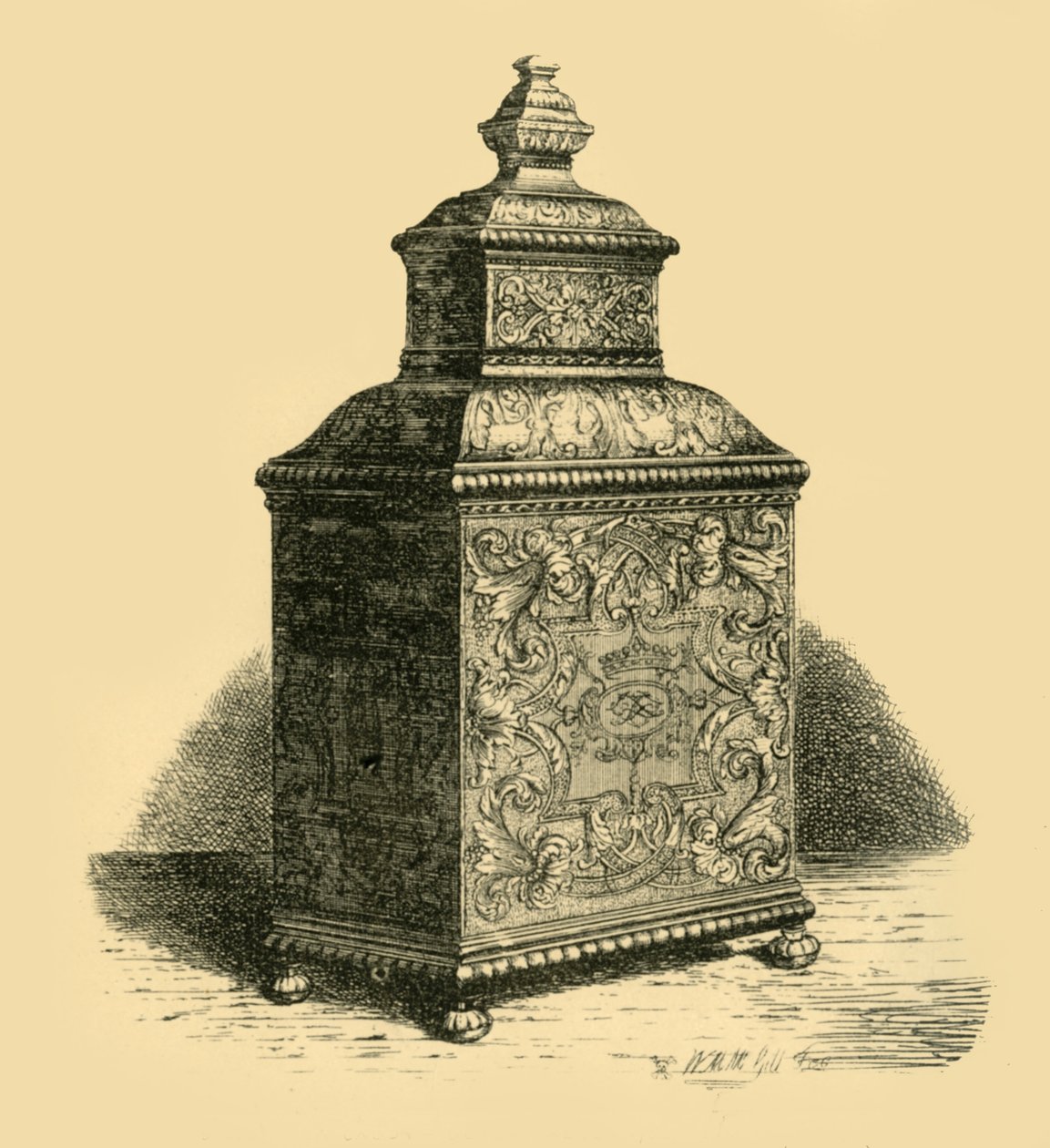 Stříbrná krabička na čaj, 1716, 1881. od W. M. McGill