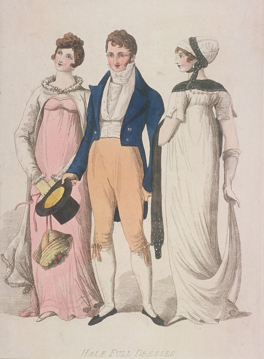 Poloplné šaty, c1810 od W Read
