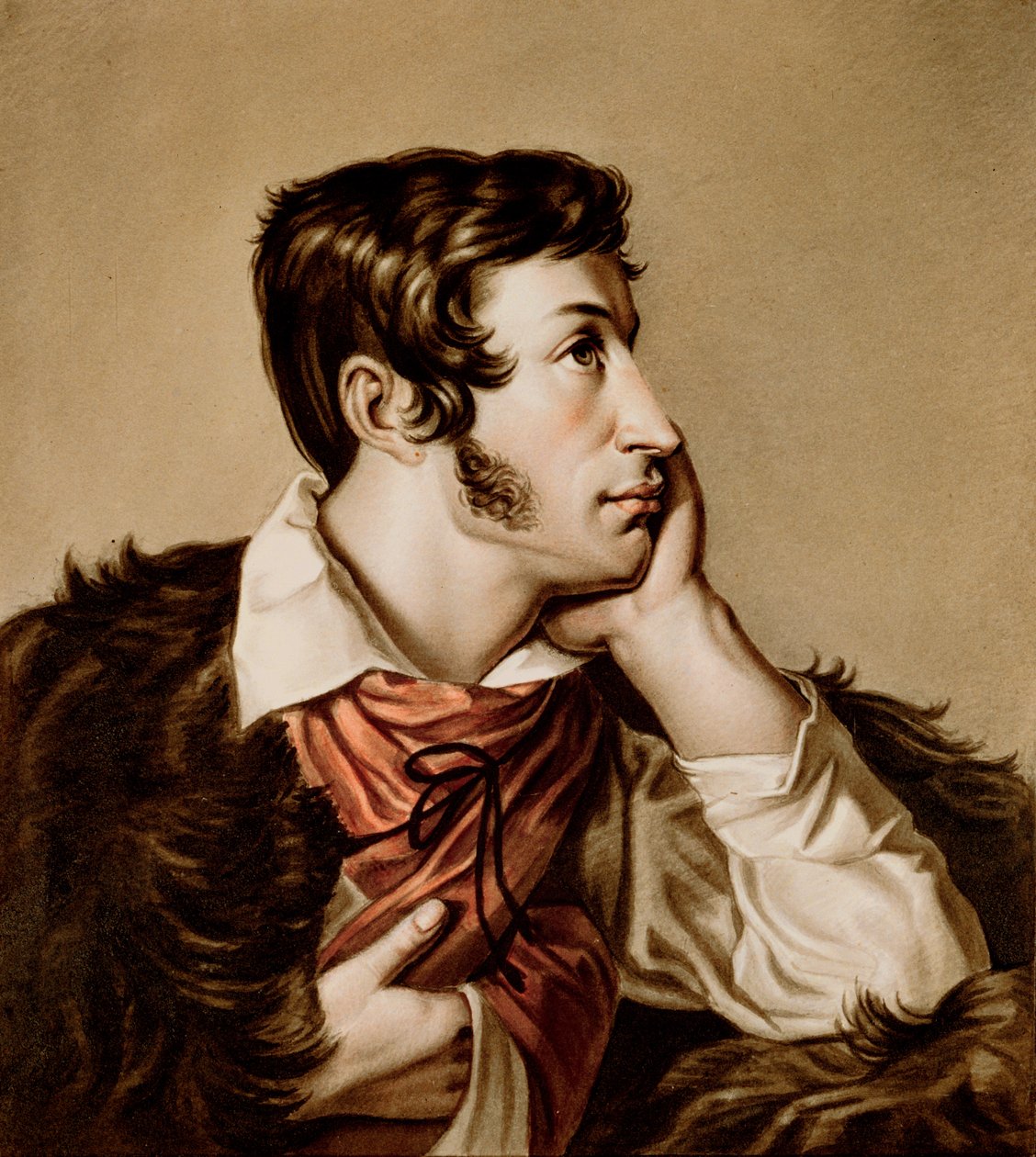 Portrét Adama Bernarda Mickiewicze (1798-1855) od Walenty Wankowicz