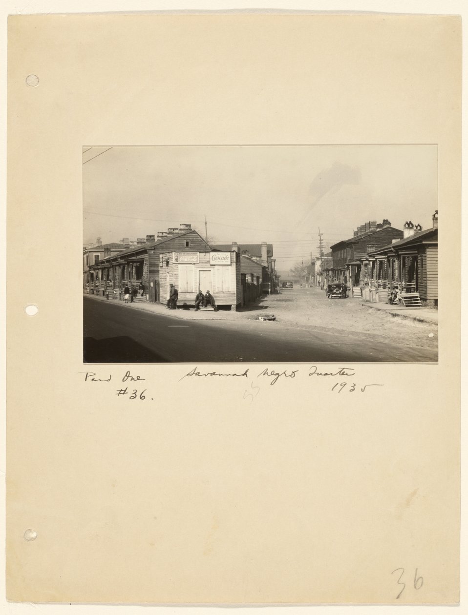 Černošská čtvrť Savannah od Walker Evans