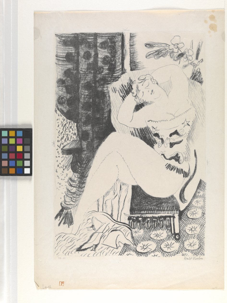 Edith (litografie) od Walt Kuhn