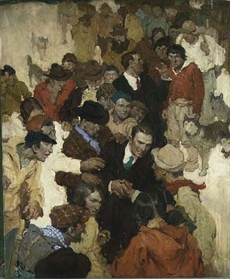 Návrat domů (olej na překližce) od Walt Louderback