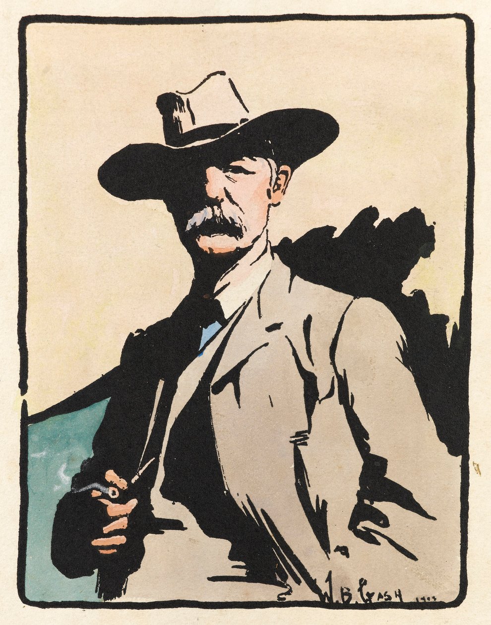 Portrét muže, 1908 od Walter Bonner Gash