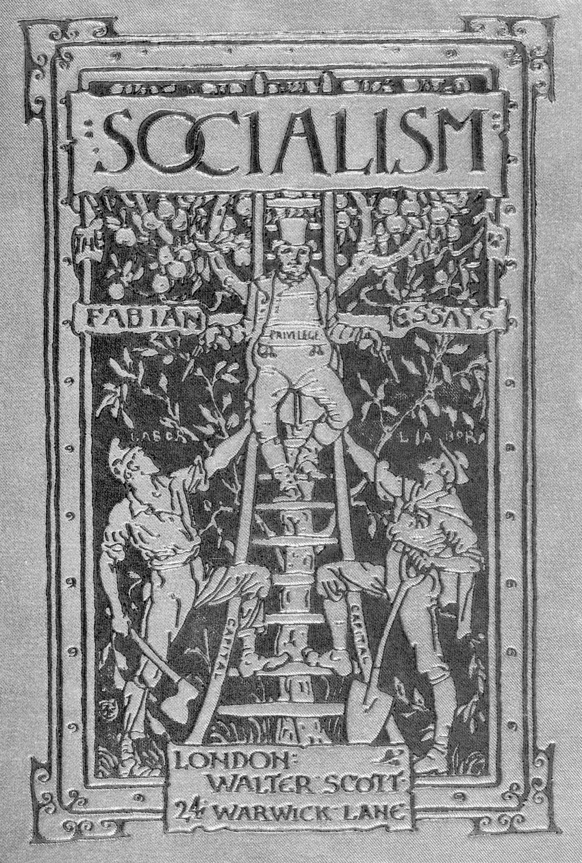 Obálka socialismu: Fabiánské eseje, 1889 od Walter Crane
