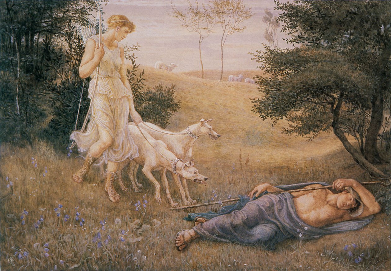 Diana a Endymion od Walter Crane