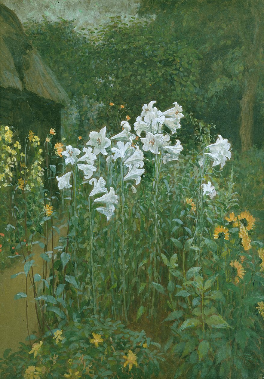 Madonna Lilie v zahradě od Walter Crane