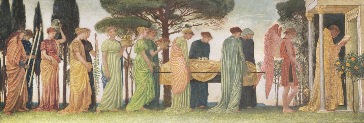 Smrt roku, 1872 (tempera a kvaš na papíře) od Walter Crane