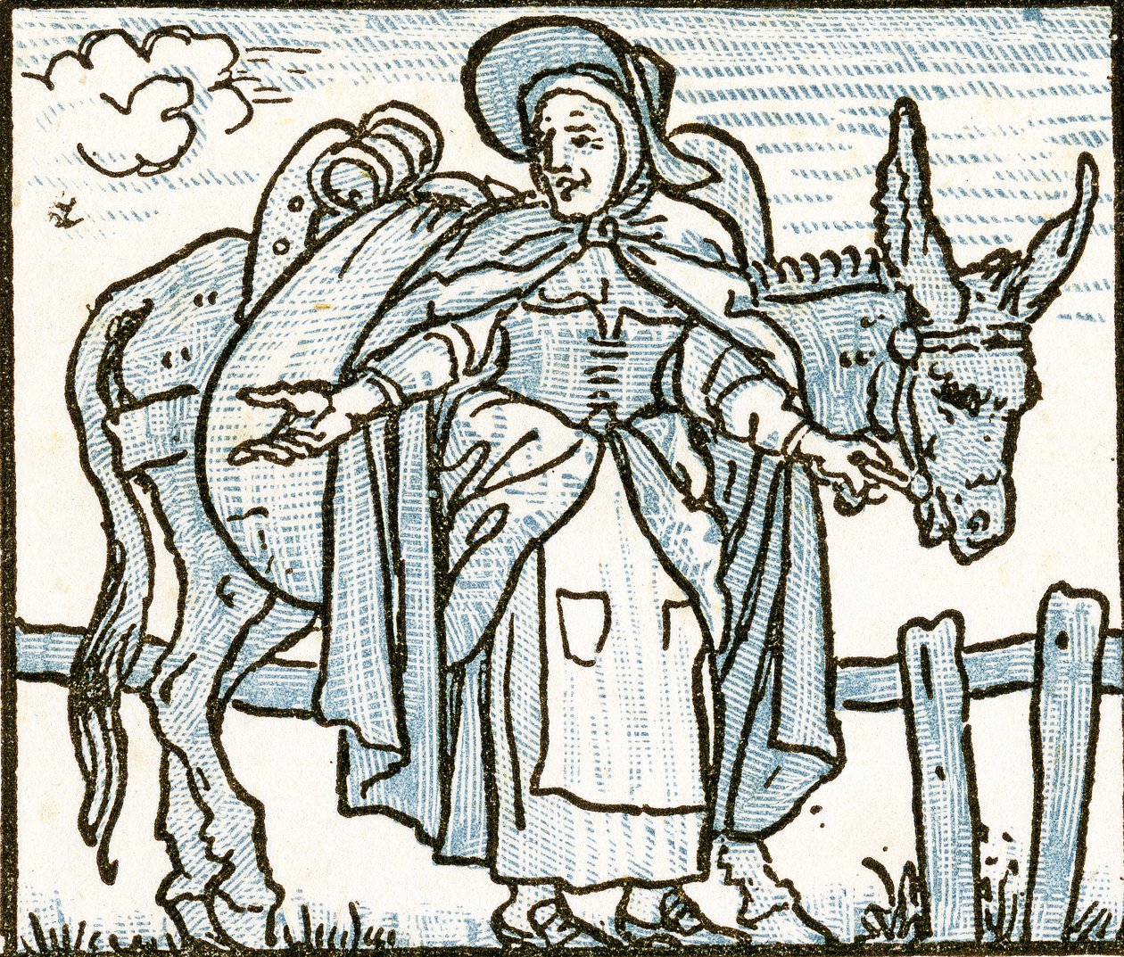 Vdova prodávající písek, ilustrace písně pro 