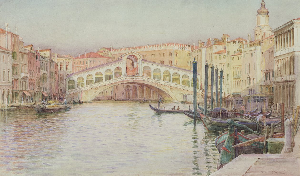 Most Rialto (wc na papíře) od Walter Frederick Roofe Tyndale