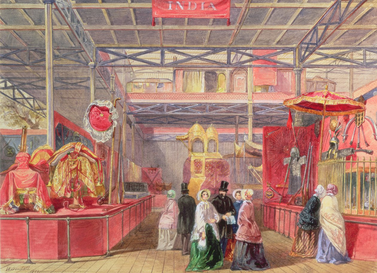 The Indian Court and Elephant Trappings, the Great Exhibition, 1851 (wc) od Walter Goodall