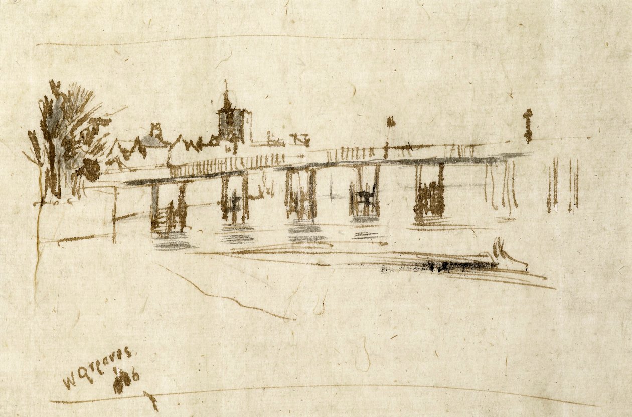 Starý most Battersea, asi 1890 od Walter Greaves