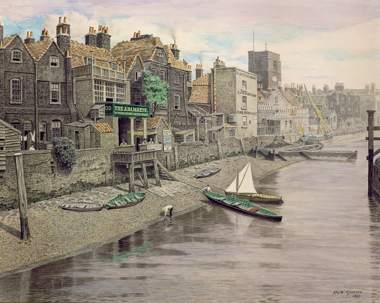 The Adam and Eve Tavern, Chelsea (viz také 128131) od Walter Greaves