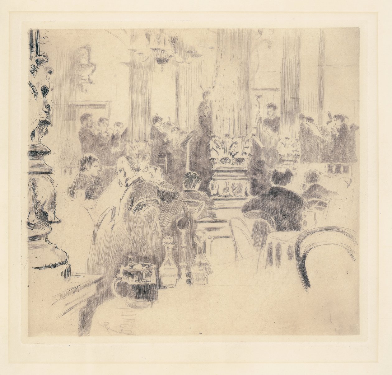 Anglická kavárna, Mnichov, 1886 od Walter Richard Sickert