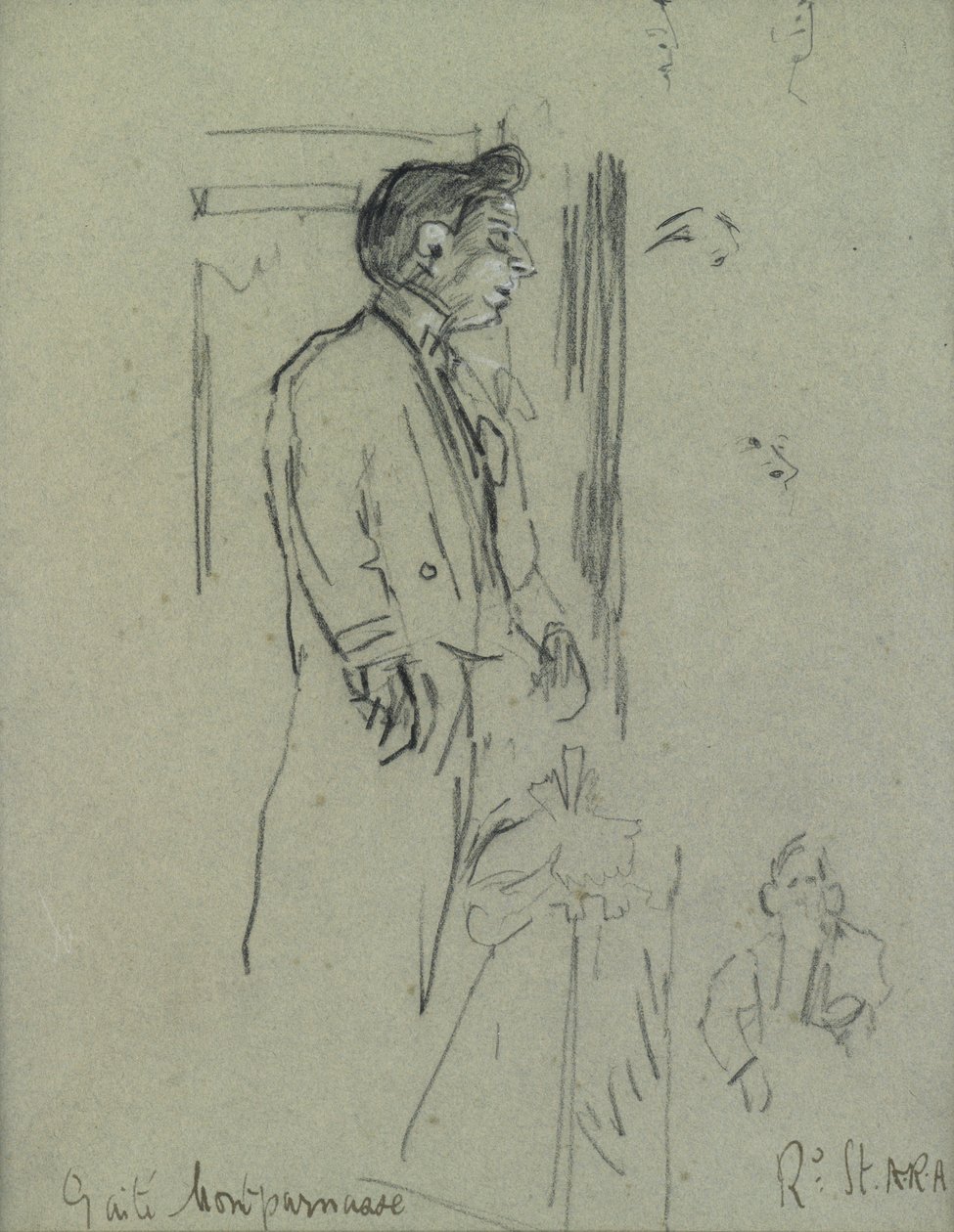 Le Théâtre de la Gaité (tužka s bílou křídou na papíře) od Walter Richard Sickert