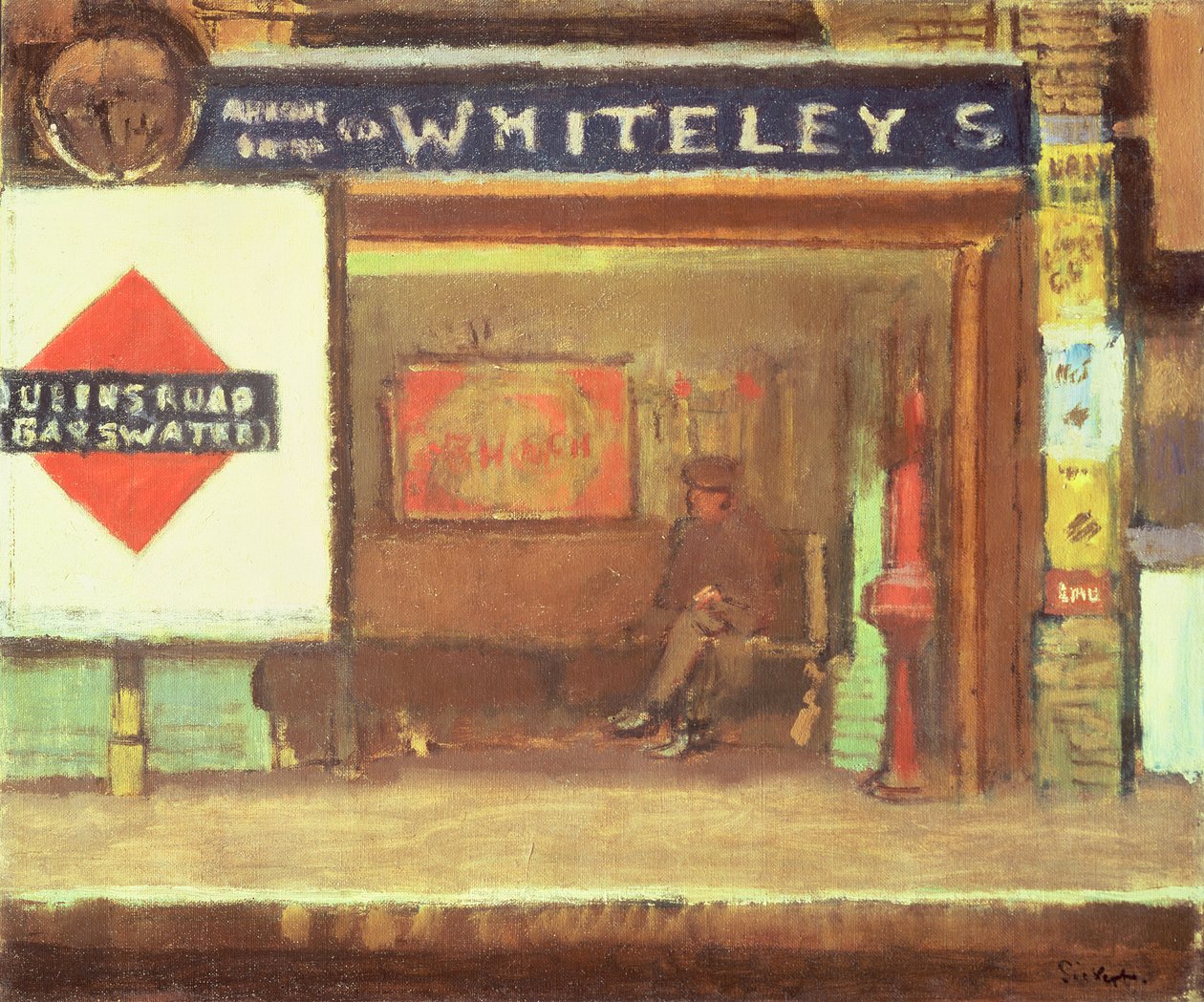 Queens Road Station, Bayswater, kolem roku 1916 od Walter Richard Sickert