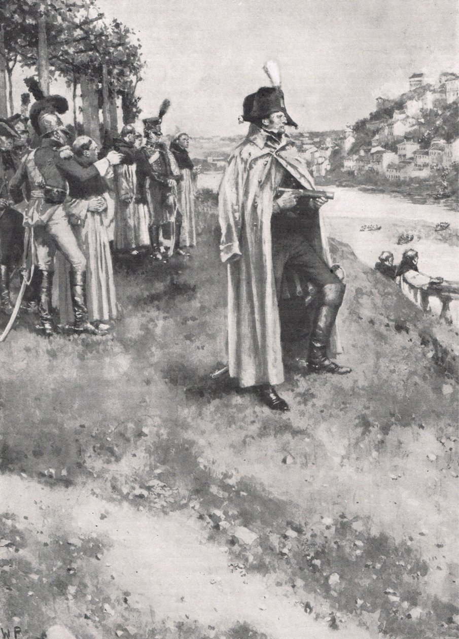 Průjezd Douro, květen 1809, ilustrace z knihy "British Battles on Land and Sea", vydané nakladatelstvím Cassell, cca 1910. od Walter Stanley Paget