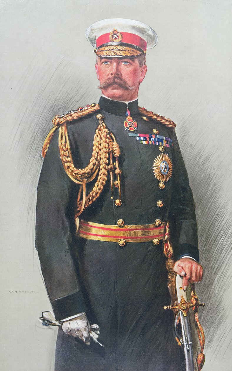 Viscount Kitchener of Chartúm (barevná rytina) od Walter Wallor Caffyn