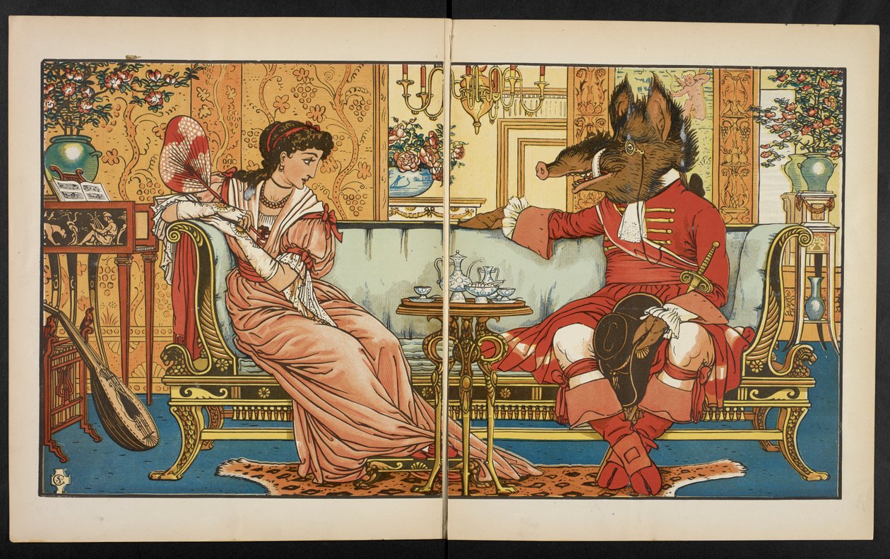Ilustrace pro Krásku a zvíře. od Walter Crane
