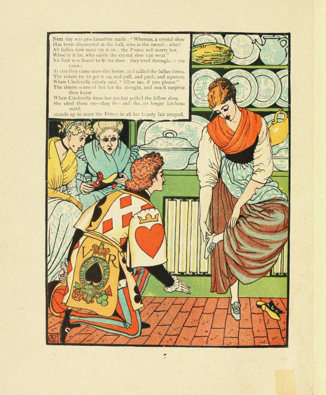 Ilustrace pro pohádku Popelka od Walter Crane