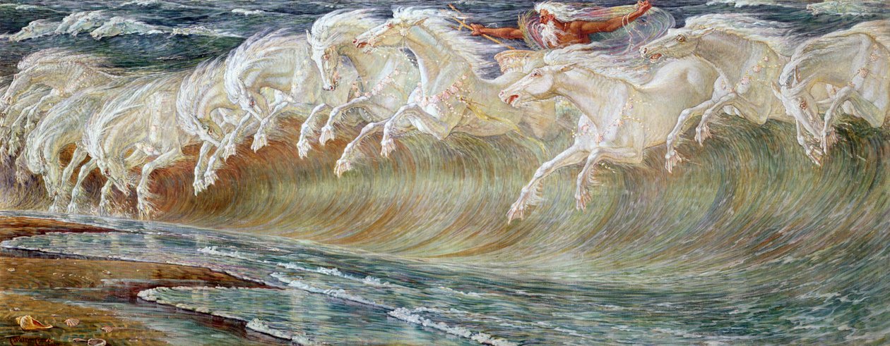 Neptunovi koně, 1892 od Walter Crane