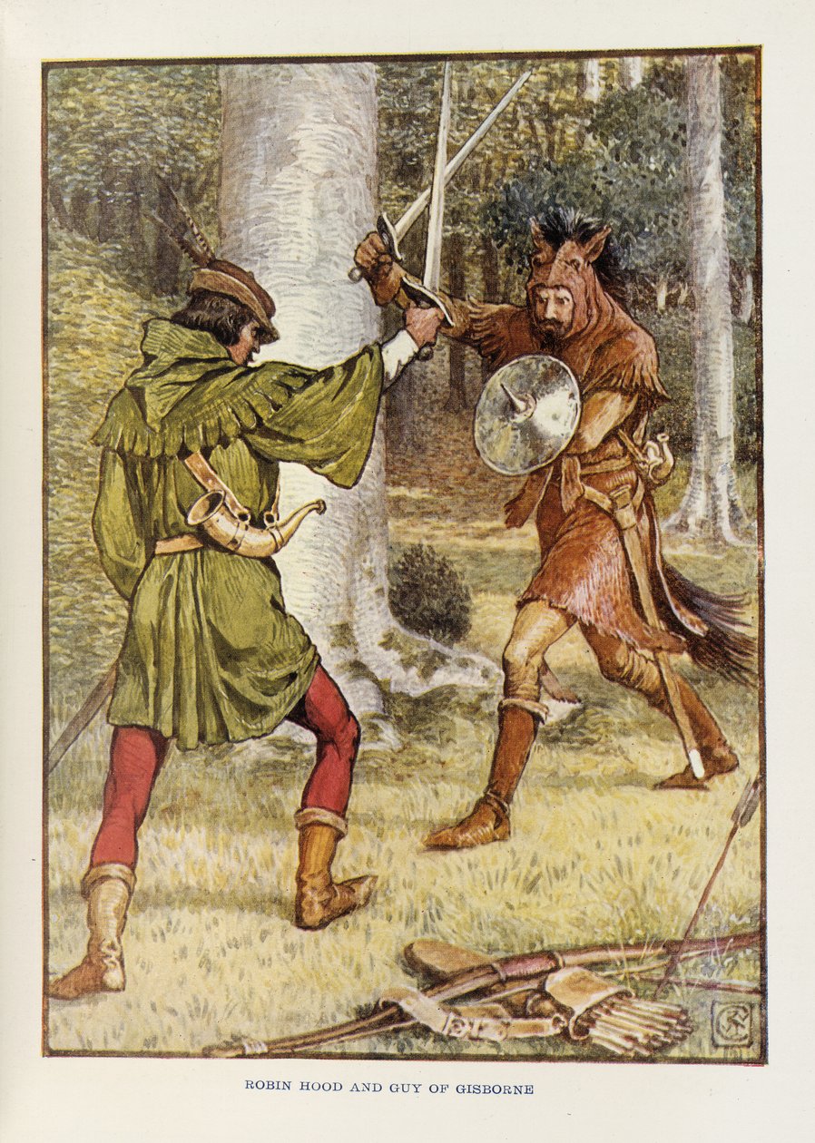 Robin Hood a Guy of Gisborne od Walter Crane