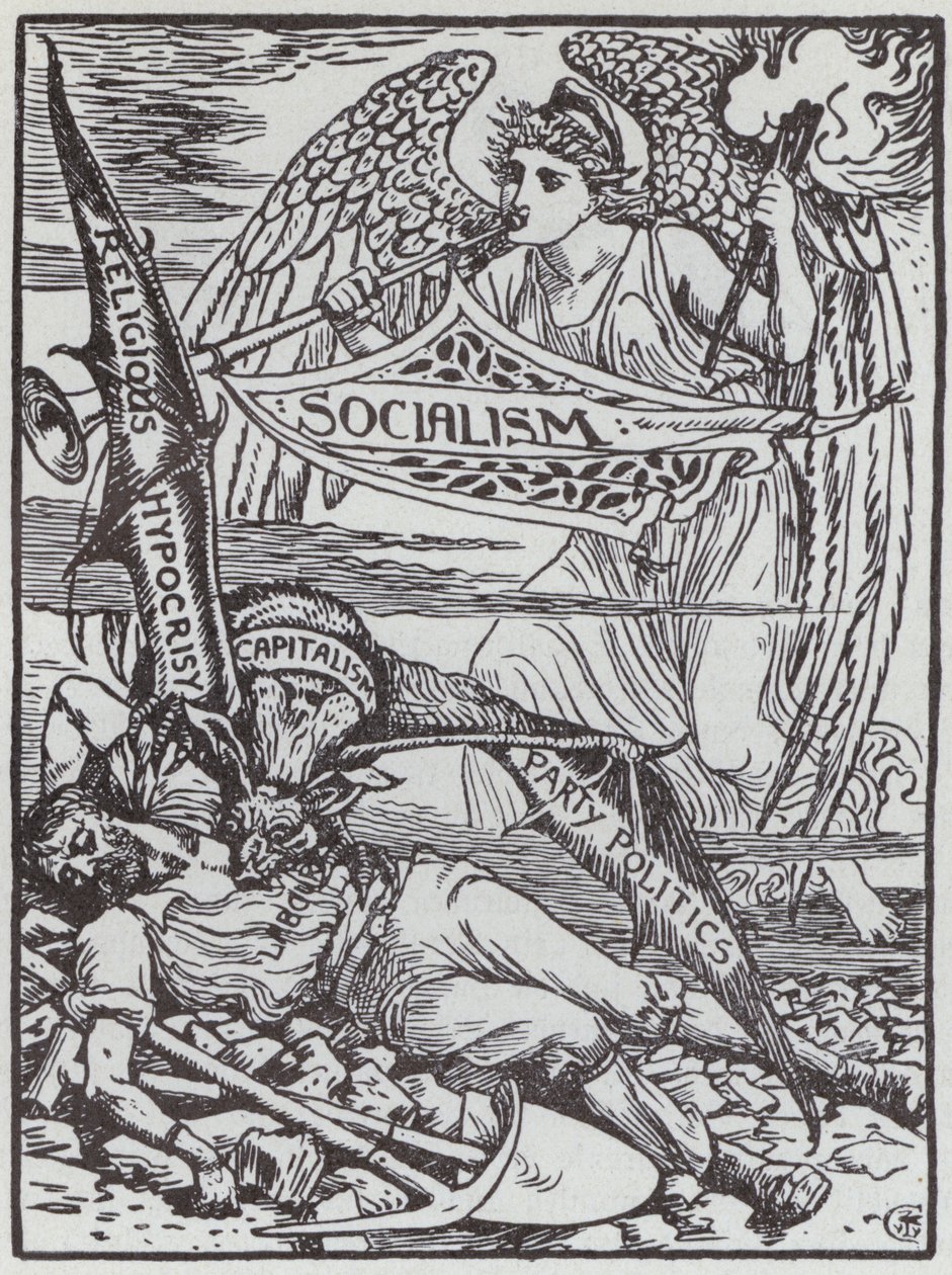 Kapitalistický upír (litho) od Walter Crane