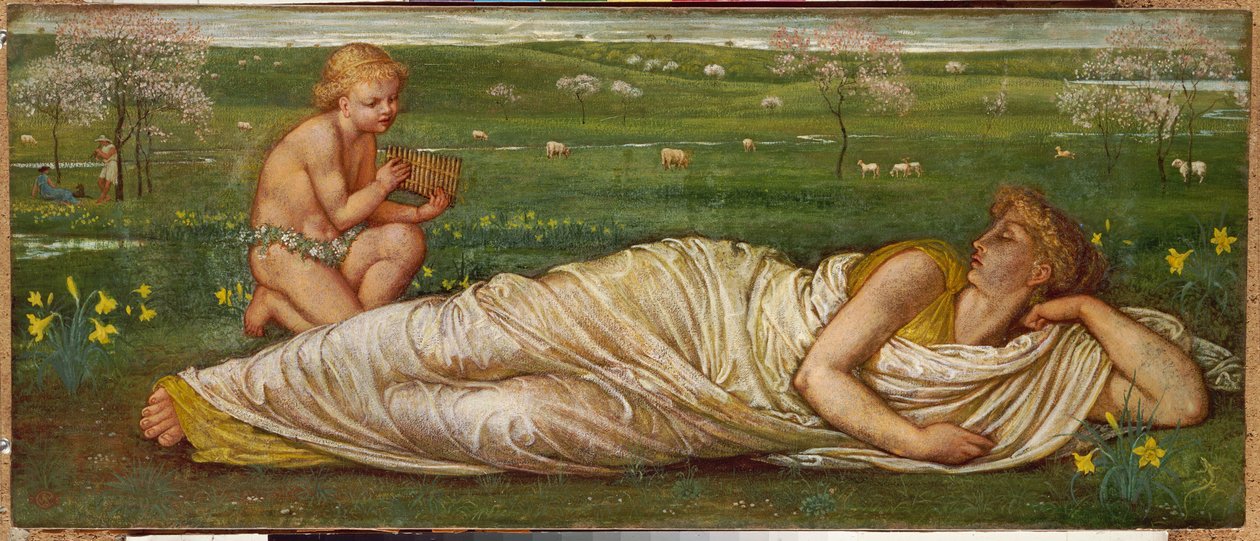 Země a jaro, 1875 od Walter Crane