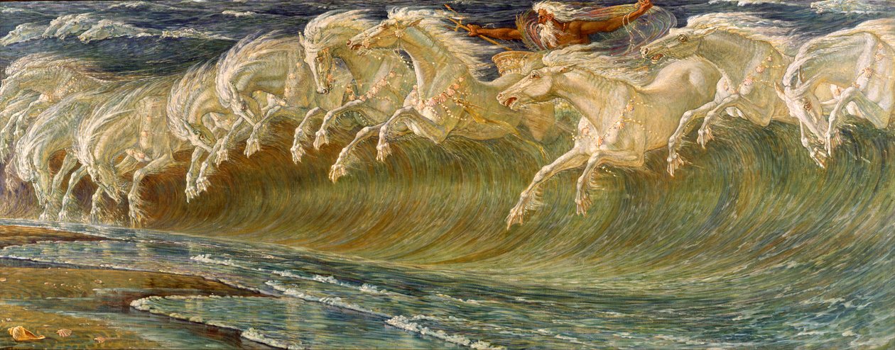 The Horses of Neptun, 1892 od Walter Crane